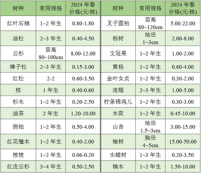 高品质特殊苗木基地项目可行性研究报告